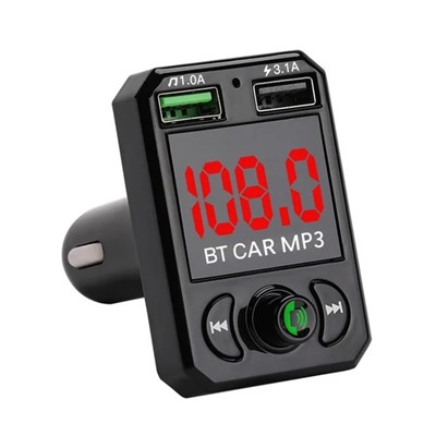Автомобильный FM-трансмиттер - CARA6 Bluetooth (черный)