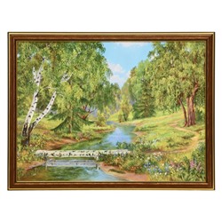 Картина "Лесной мостик" 30х40 (33х43)см