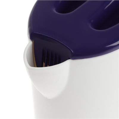 Чайник электрический GELBERK GL-466, пластик, 0.5 л, 500 Вт, бело-фиолетовый