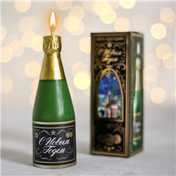 Свеча шампанское «С Новым годом», 13 х 4,5 х 4,5 см