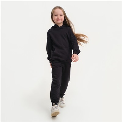 Костюм детский (худи, брюки) KAFTAN "Basic line", размер 28 (86-92), цвет чёрный