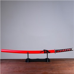 Сувенирное оружие «Катана на подставке», красные ножны, 103см