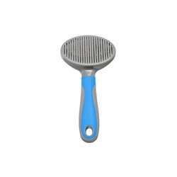 Щетка-пуходёрка Bradex с кнопкой для очищения, 21x10 см, голубая