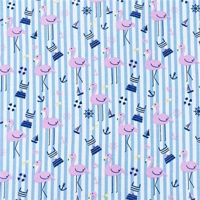 Ткань на отрез интерлок пенье Фламинго нью R333