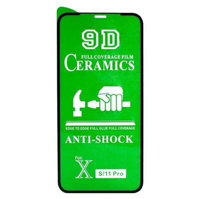 Защитное стекло Ceramics iPhone X/11Pro (черный)