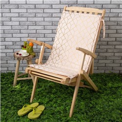 Подушка на уличное кресло «Этель» Сетка, 50×100+2 см, репс с пропиткой ВМГО, 100% хлопок