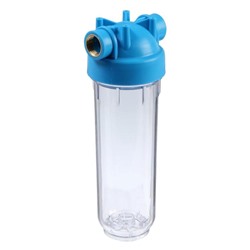 Корпус для фильтра AquaKratos АКv-110, 10 ВВ, 3/4", для холодной воды, прозрачный