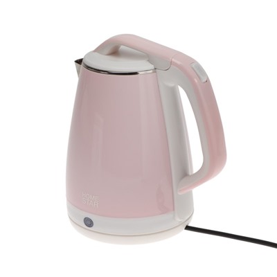 Чайник электрический Homestar HS-1035, металл, 1.8 л, 1500 Вт, розовый
