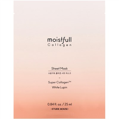 Etude House, Moistfull Collagen, Sheet Mask, 1 Sheet, 0.84 fl oz (25 ml)