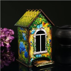 Чайный домик "Домик с корзинкой цветов", 9,8×9,8×17,4 см