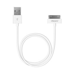Кабель Deppa (72101) Apple 30-pin iPhone 3G/4/iPad, белый, 1,2м