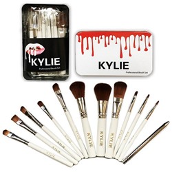 Набор кистей для макияжа KYLIE Professional Brash Set в металлическом кейсе (12 шт.)
