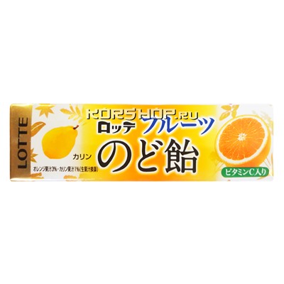 Леденцы со вкусом айвы и фруктов Fruits Nodo ame Candy, Япония, 59,4 г