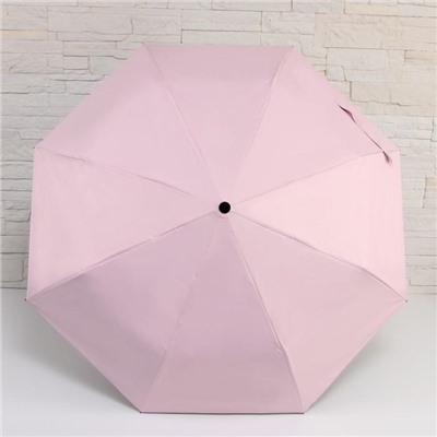 Зонт автоматический «Однотонный», ветроустойчивый, 3 сложения, 8 спиц, R = 48 см, цвет МИКС