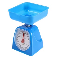 Весы кухонные LuazON LVKM-501, до 5 кг, шаг 40 г, чаша 1200 мл, пластик, синие