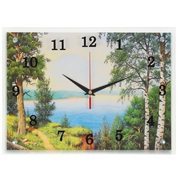 Часы настенные, серия: Природа, "Озеро", 30х40  см, микс