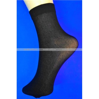 Крабро носки женские 50 Den микрофибра с лайкрой чёрные Miss уплотненные  10 пар