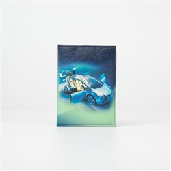 Обложка для автодокументов, цвет синий, «Blue Car»