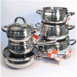 Набор посуды Zeidan Z-51207 12пр 2,1л 3,0л 4,0л 6,3л сотейник 2,1л сковорода (2) оптом