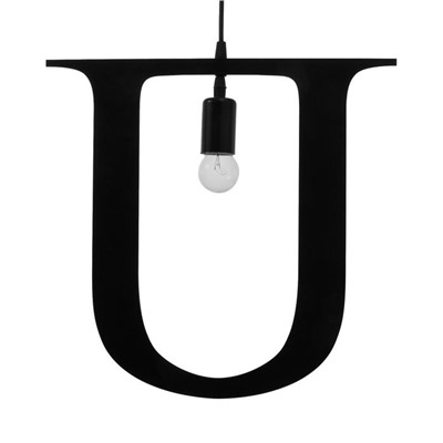 Светильник подвесной "I&U" 3х40Вт E27 черный