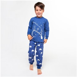 Пижама детская, цвет синий, рост 86 см