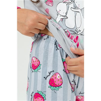 Пижама с брюками для девочки Зайчата