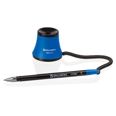 Ручка на подставке N1, масляная основа, на пружинке, корпус чёрно-синий, чернила синие