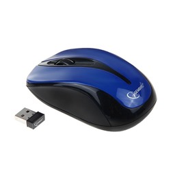 Мышь Gembird MUSW-325-B, беспроводная, оптическая, 1000 dpi, USB, синяя
