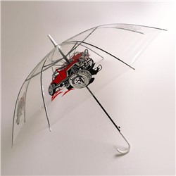 Зонт детский «Внедорожник» п/а прозрачный светоотражающий d=90 см
