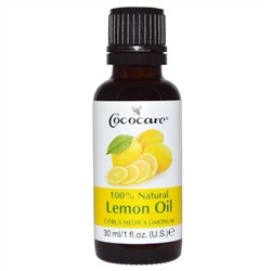 Cococare, 100% натуральное масло лимона, Citrus Medica Limonum, 1 жидкая унция (30 мл)