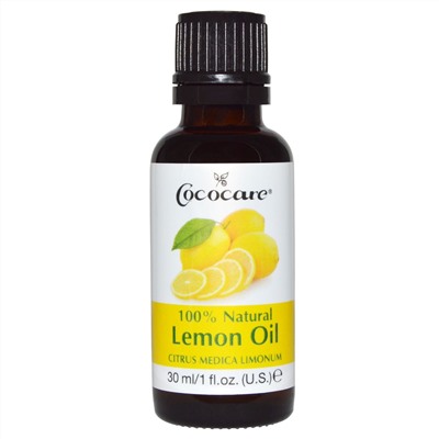 Cococare, 100% натуральное масло лимона, Citrus Medica Limonum, 1 жидкая унция (30 мл)