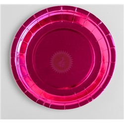 Тарелка бумажная набор 6шт, цвет розовый