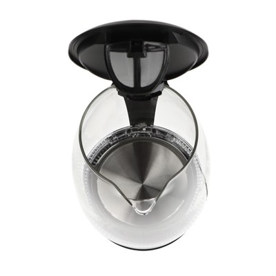Чайник электрический KELLI KL-1483, стекло, 1.7 л, 2200 Вт, чёрный