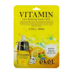 [EKEL] Маска тканевая с витамином С VITAMIN Ultra Hydrating Essence Mask,  25 мл