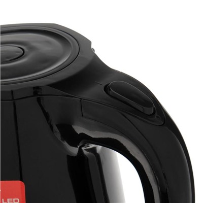 Чайник электрический Centek CT-0043, пластик, 2 л, 2200 Вт, подсветка, черный