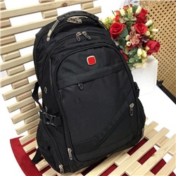 Высококачественный функциональный рюкзак Lerst  из износостойкой ткани чёрного цвета.