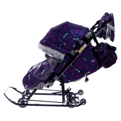 Санки-коляска «Ника Детям НД7-8S спортивный», цвет сиреневый