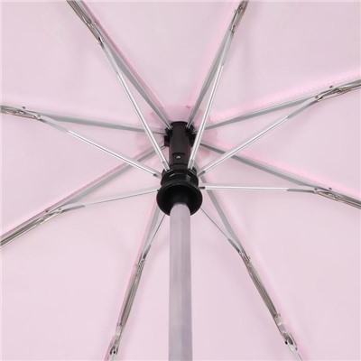 Зонт автоматический, облегчённый, «Одуванчик», 3 сложения, 8 спиц, R = 51 см, цвет розовый
