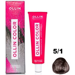 Перманентная крем-краска для волос  COLOR 5/1 Ollin 100 мл