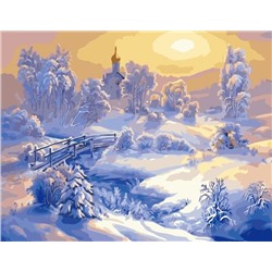 Картина по номерам 40х50 - Снежная зима