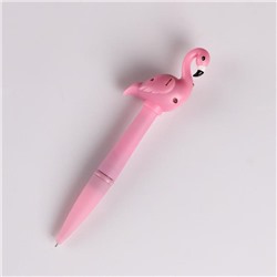 Ручка-фонарь со звуком "Фламинго" 15.5 см, синие чернила