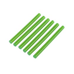 Клеевые стержни TUNDRA, 7 х 100 мм, зеленый, 6 шт.