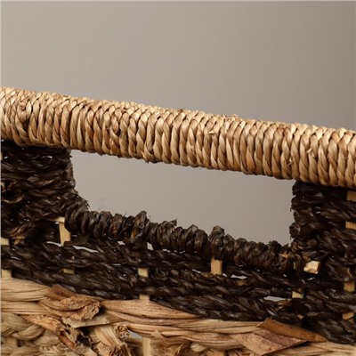 Корзина плетеная, 44х31х19 см, морские водоросли, кукурузный лист