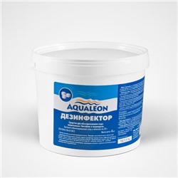 Дезинфицирующее средство "Aqualeon" быстрый стабилизированный хлор в таблетках 20 г. ведро 4 кг