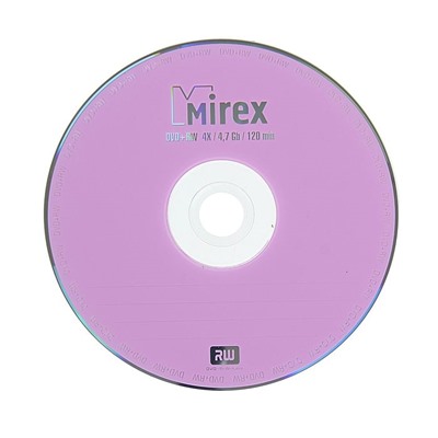 Диск DVD+RW Mirex, 4x, 4,7 Гб, Cake Box, 10 шт
