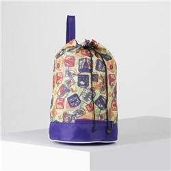 Рюкзак молодёжный-торба, отдел на стяжке шнурком, цвет сиреневый