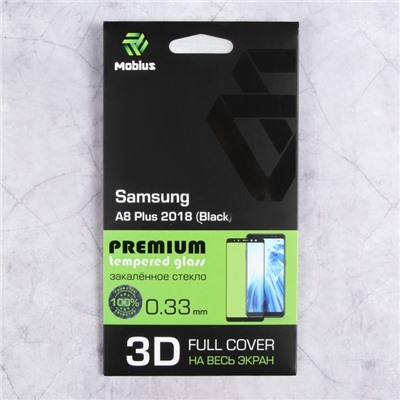 Защитное стекло Mobius для Samsung A8 Plus 2018 3D Full Cover (Black)