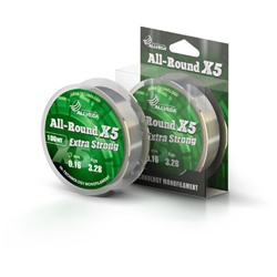 Леска Allvega All-Round X5 100м 0.16мм (3,28кг) прозрачная