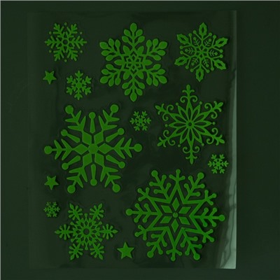 Наклейки на окна "Новогодние" снежинки, 28 х 19 см