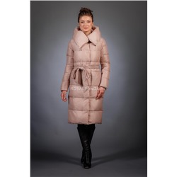 Женская куртка зимняя 186 цвет пудра